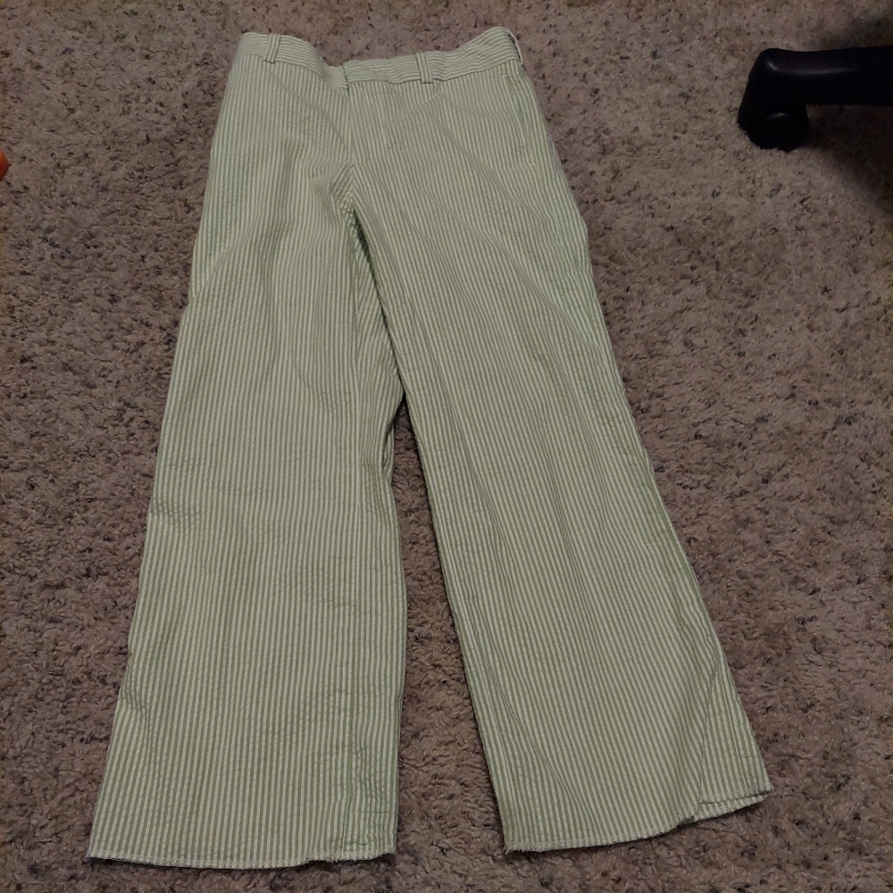 Ralph lauren green seersucker pants boys 6 Easter
